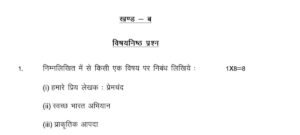 12th hindi subjective model paper 2022