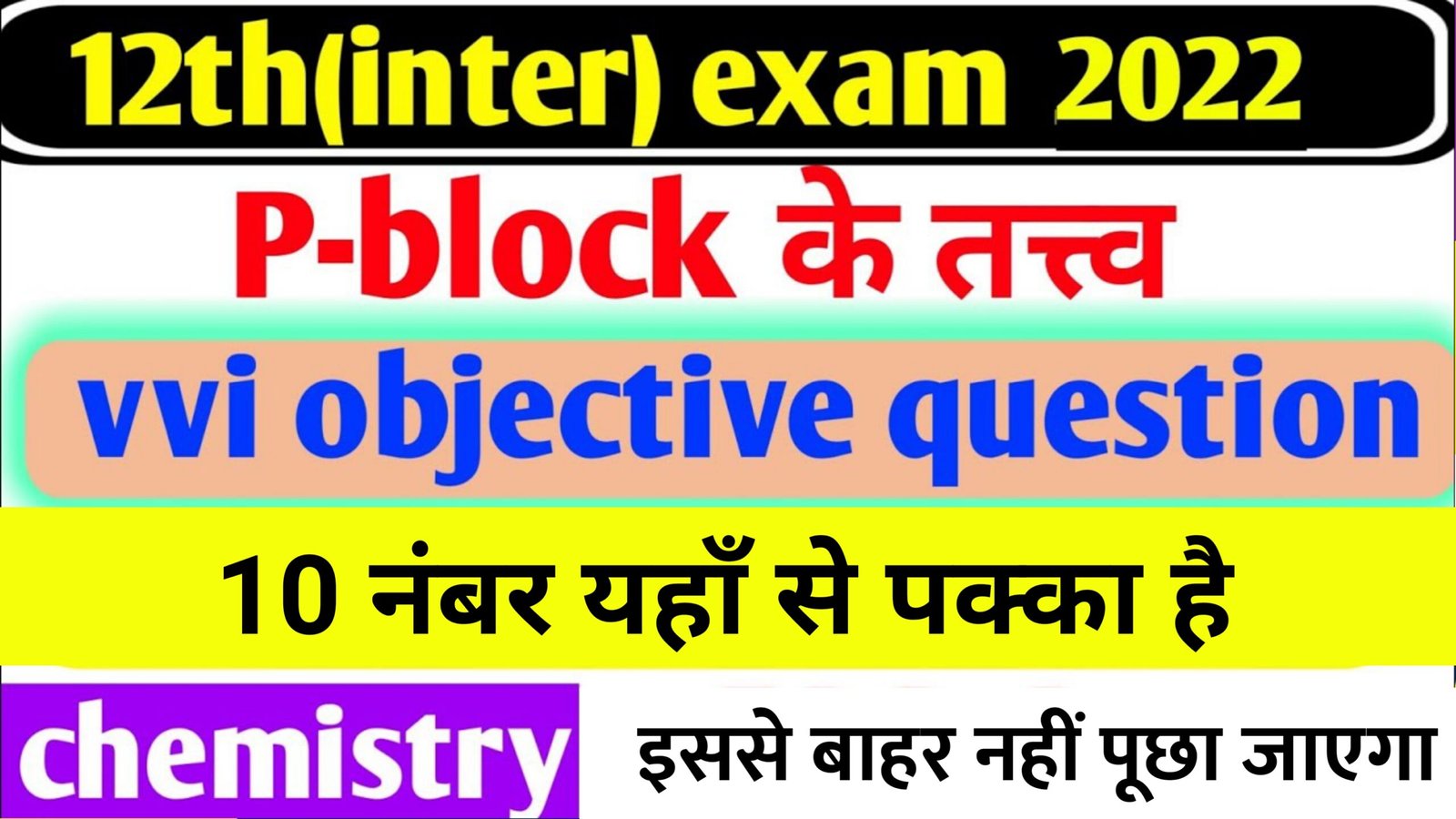 P Block Element VVI Objective Question 12th Chemistry