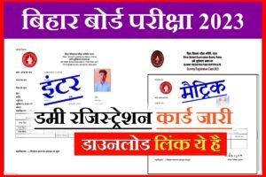Bihar Board Dummy Registration 2023 Download