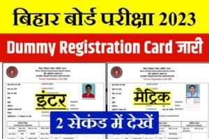 Bihar Board 12th Dummy Registration Card 2023 Download