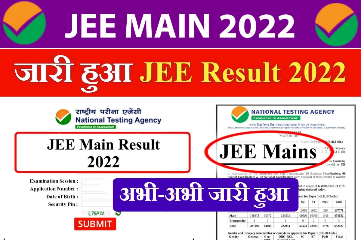 JEE Main 2022 Check Result