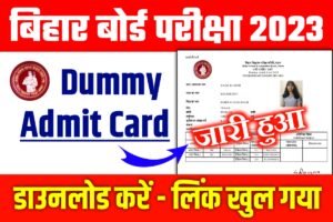 Bihar Board 12th Dummy Admit Card 2023 Direct Link Active