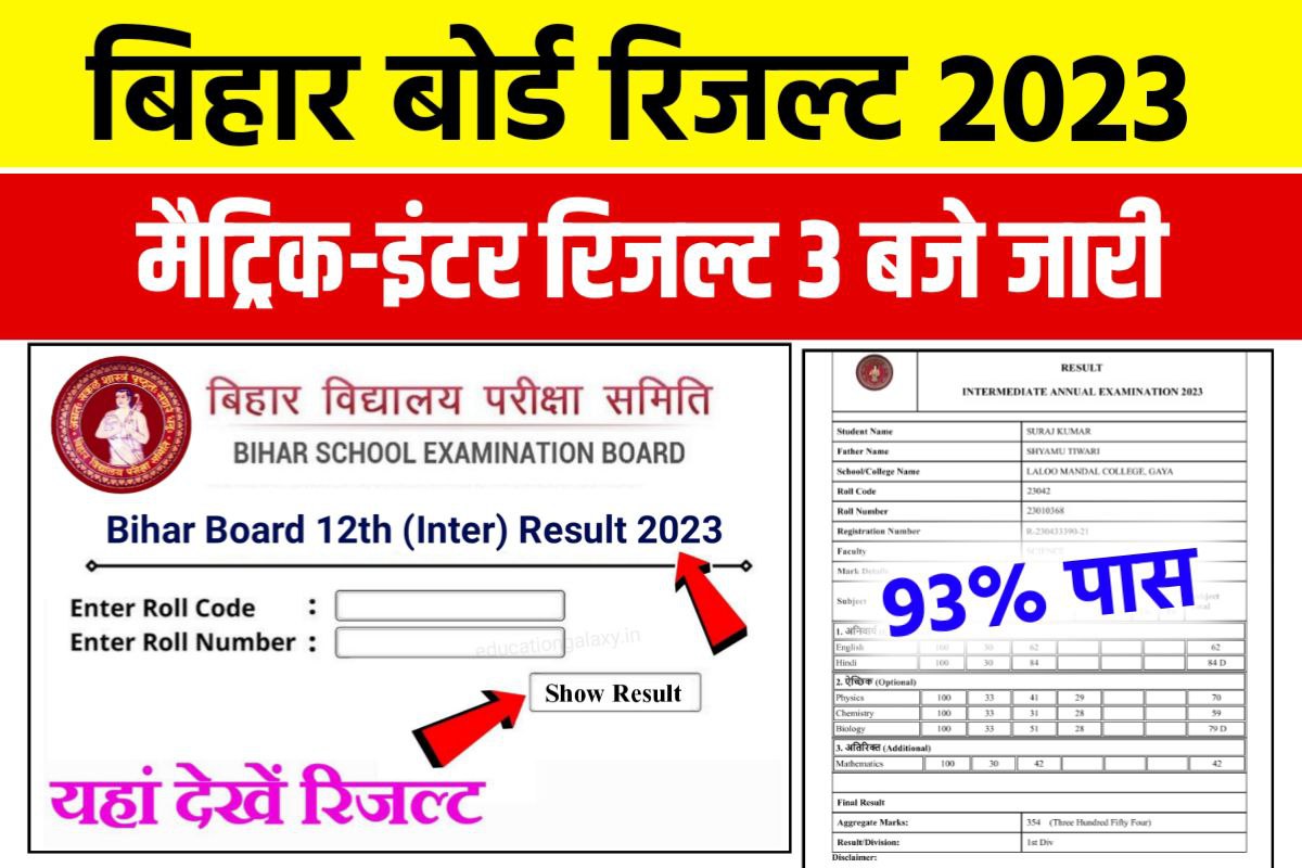 Bihar Board 12th Result 2023 Link