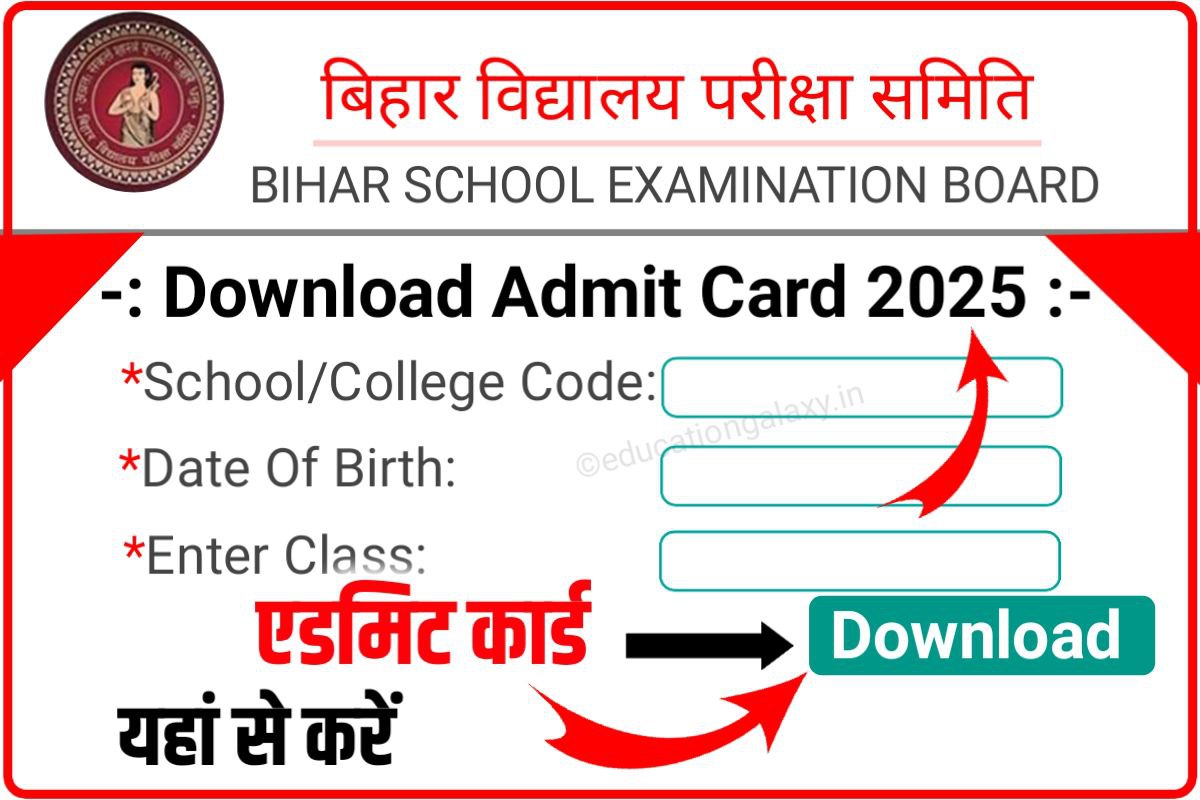 Bihar Board 12th Admit Card 2025 Download