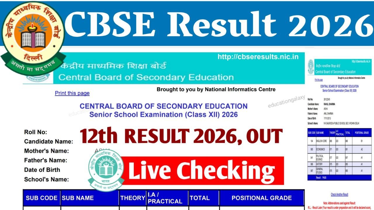 CBSE 12th Result 2026